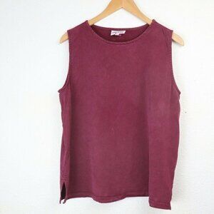 George George Top by Cotton USA Shirt L Tencel Sleeveless Shell Blouse Large